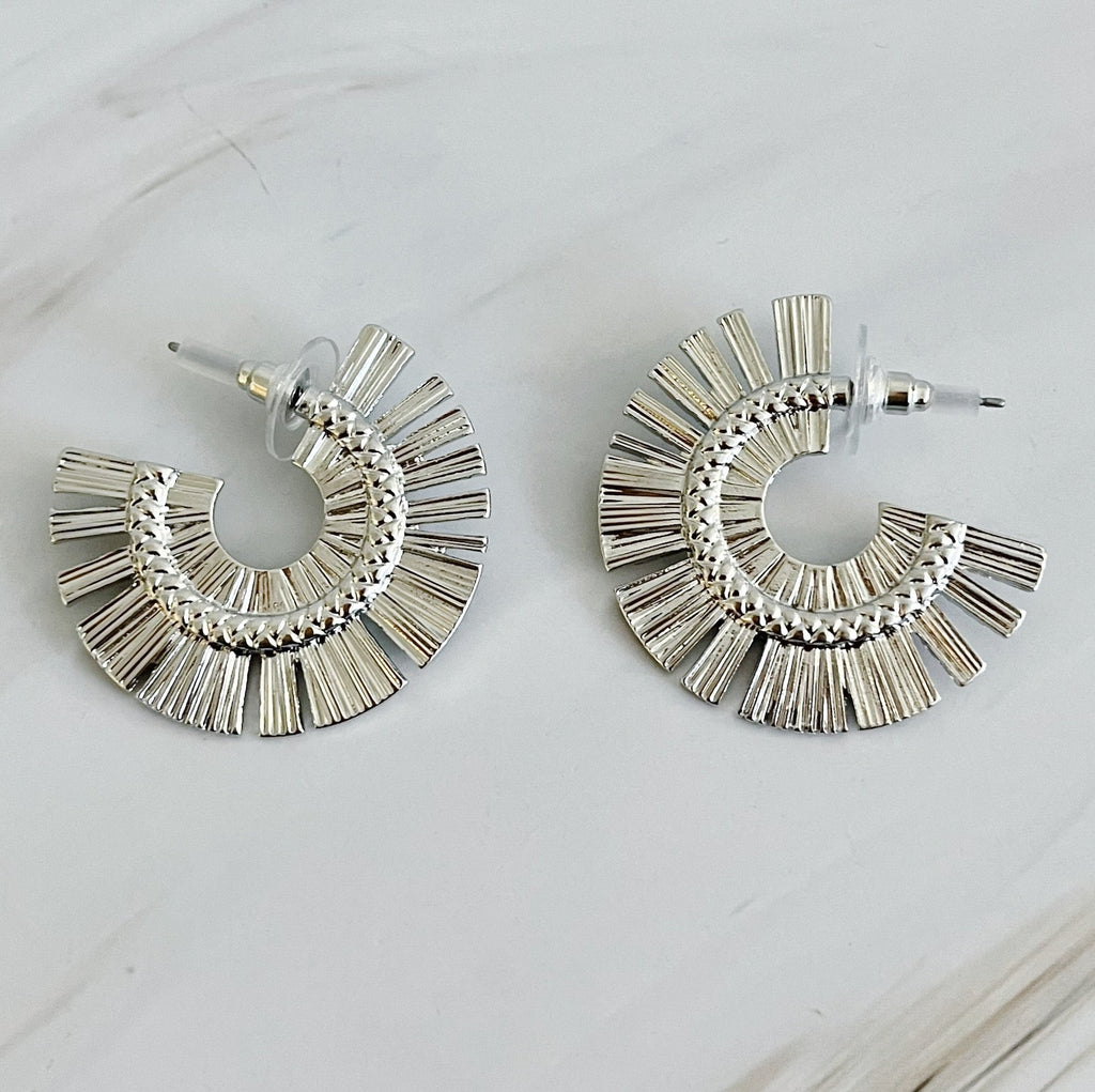 Authentica Sunburst Beauty Hoop Earrings – AuthenticaBoutique.com